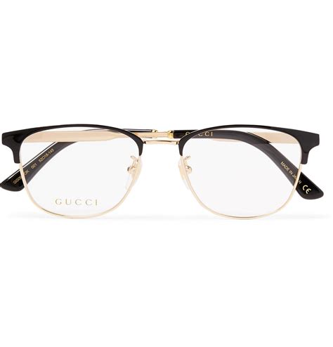 black gucci frames men|gucci gold frame glasses men's.